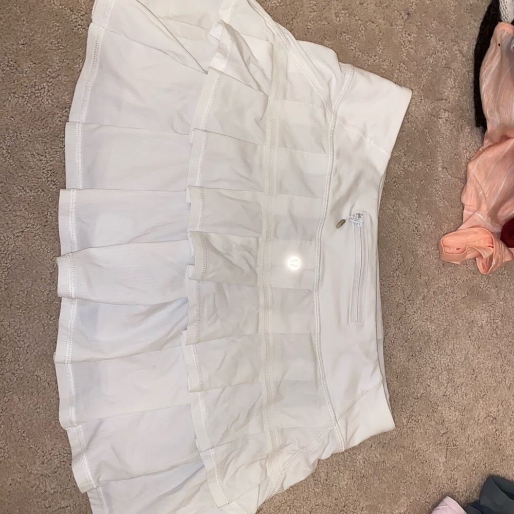 cute white lulu tennis skirt